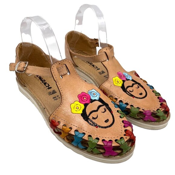 Kwarachi Shoes - Kwarachi Frida Kahlo Leather Sandals, 10